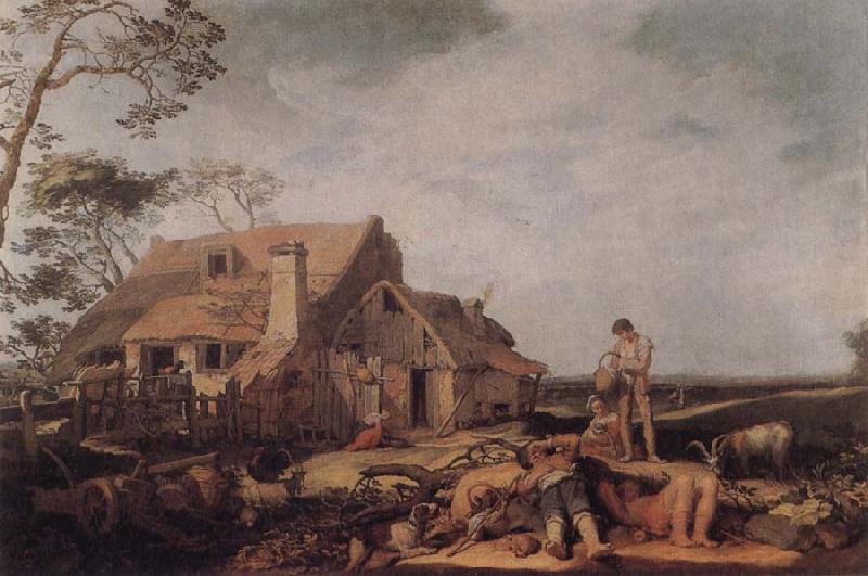 BLOEMAERT, Abraham Landscape with Peasants Resting Sweden oil painting art
